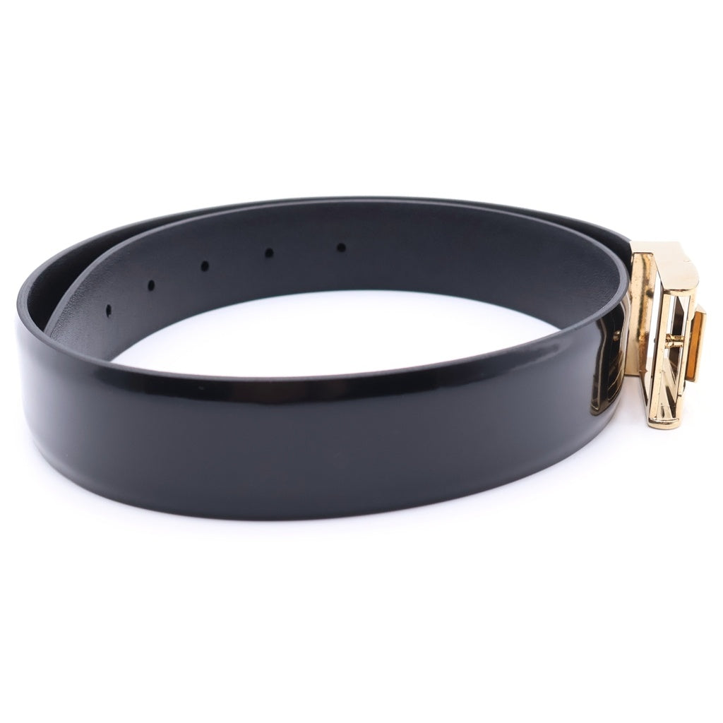 SAINT LAURENT PARIS(サンローランパリ) ブラッシュドレザー バックルベルト ゴールド/ブラック 658517 レディース