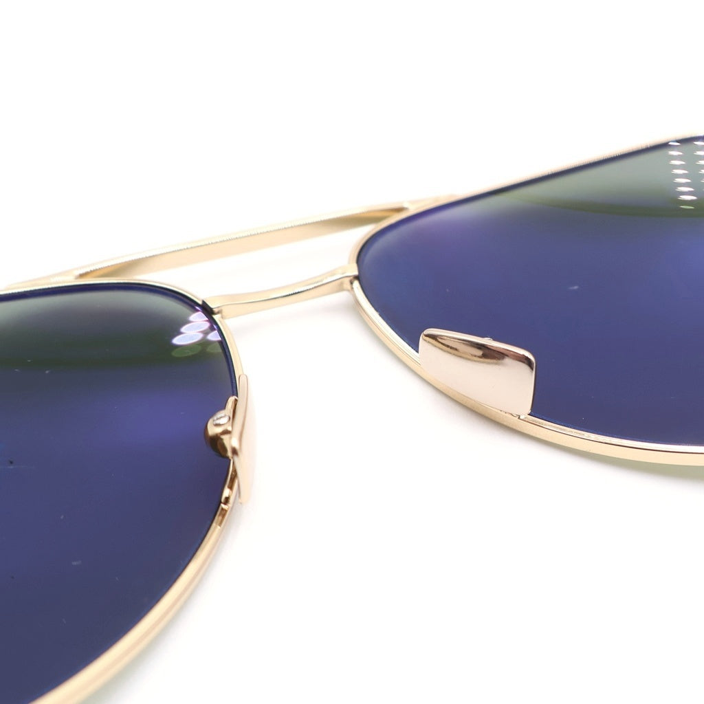 SAINT LAURENT PARIS(サンローランパリ) CLASSIC 11 M アイコニックパイロット アビエイターモデル サングラス アイウェア 眼鏡 グリーン/ゴールド