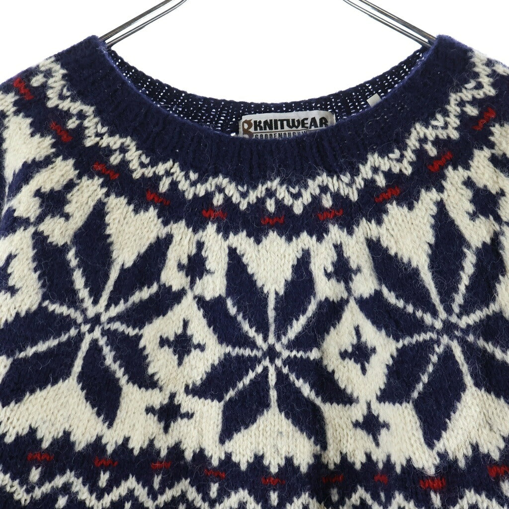 GOODENOUGH(グッドイナフ) 90s Knit Sweater ノルディック柄 セーター ニット ネイビー