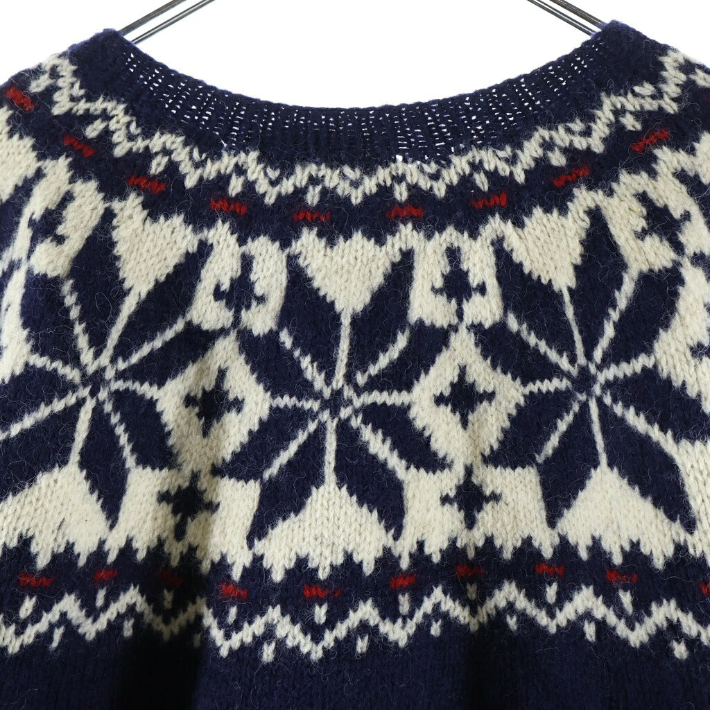 GOODENOUGH(グッドイナフ) 90s Knit Sweater ノルディック柄 セーター ニット ネイビー