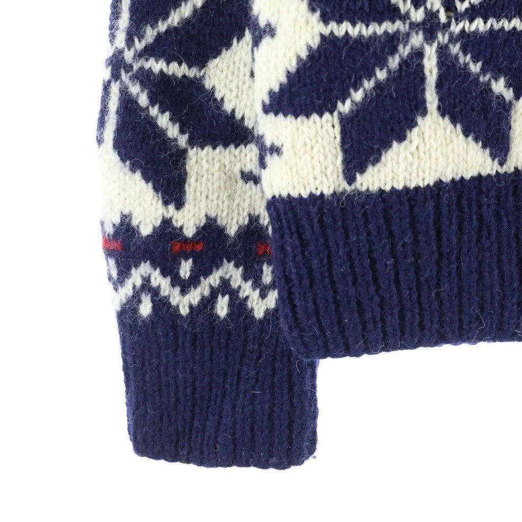 GOODENOUGH(グッドイナフ) 90s Knit Sweater ノルディック柄 セーター ニット ネイビー