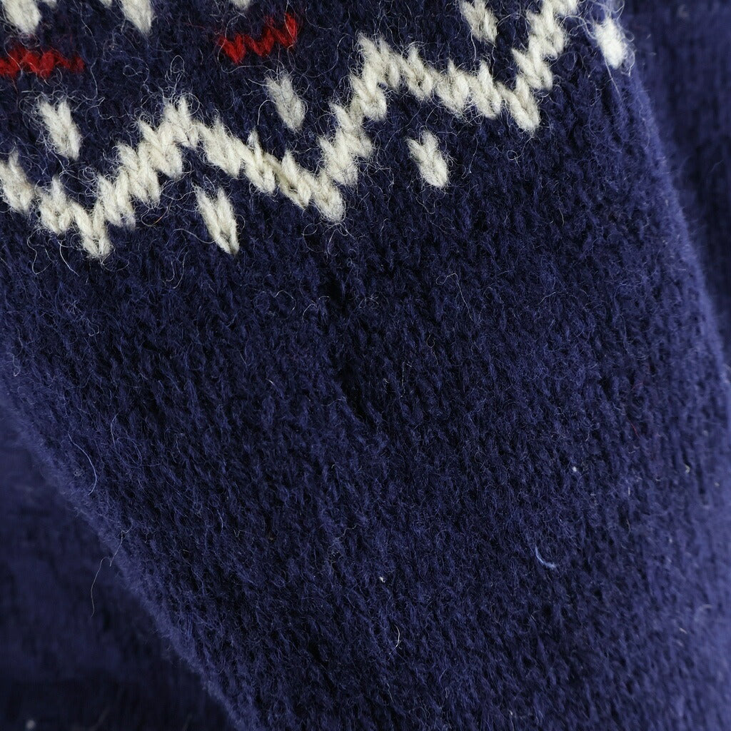 GOODENOUGH(グッドイナフ) 90s Knit Sweater ノルディック柄 セーター ニット ネイビー
