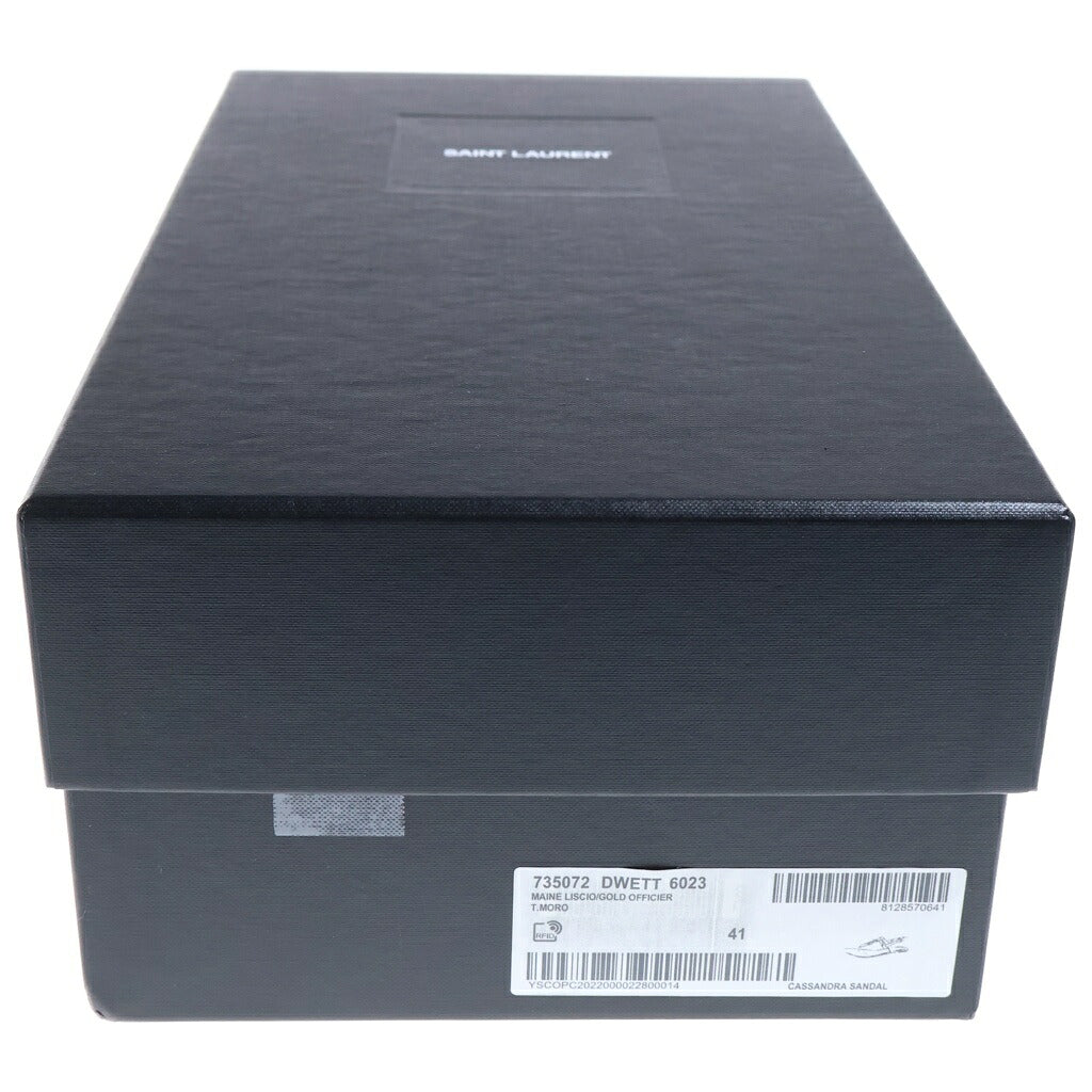 SAINT LAURENT PARIS(サンローランパリ) Cassandre Sandals カサンドラ サンダル スムースレザー ダークブラウン 735072 DWETT 6023
