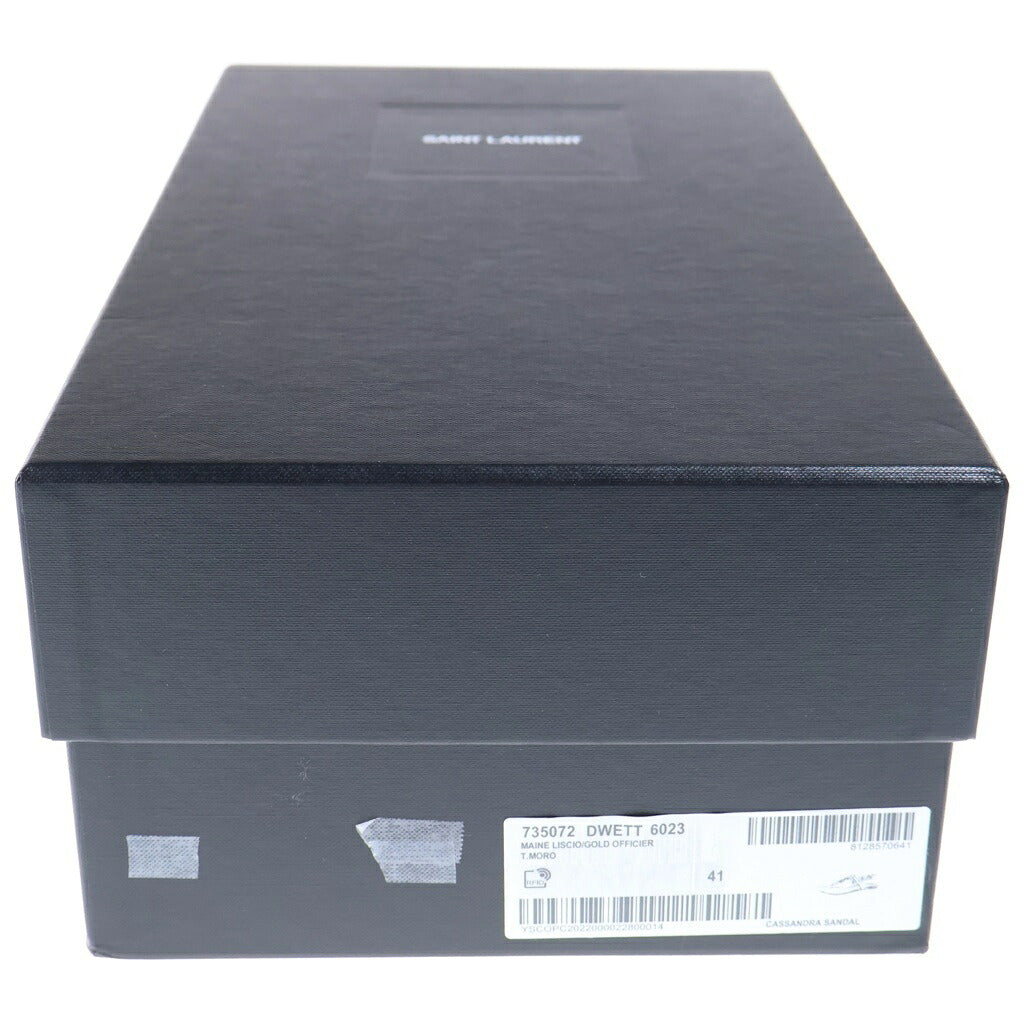 SAINT LAURENT PARIS(サンローランパリ) Cassandre Sandals カサンドラ サンダル スムースレザー ダークブラウン 735072 DWETT 6023