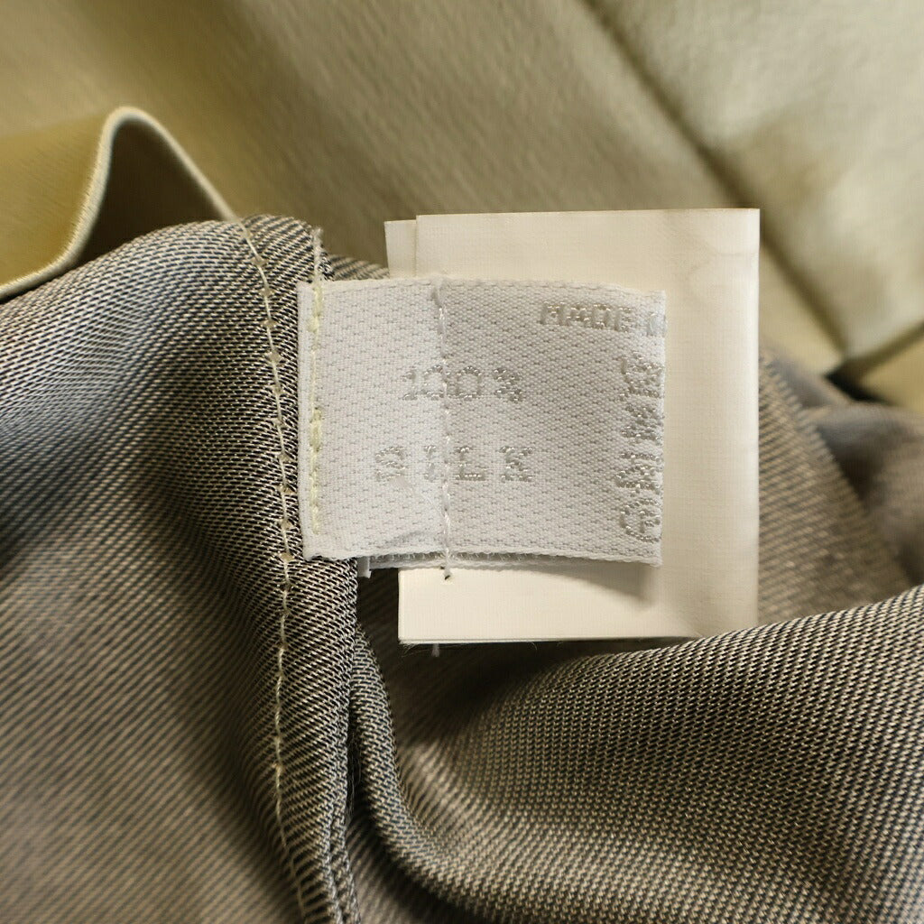 PRADA(プラダ) 90S ウエストタック シルク ノースリーブシャツ ブラウス レディース ゴールド