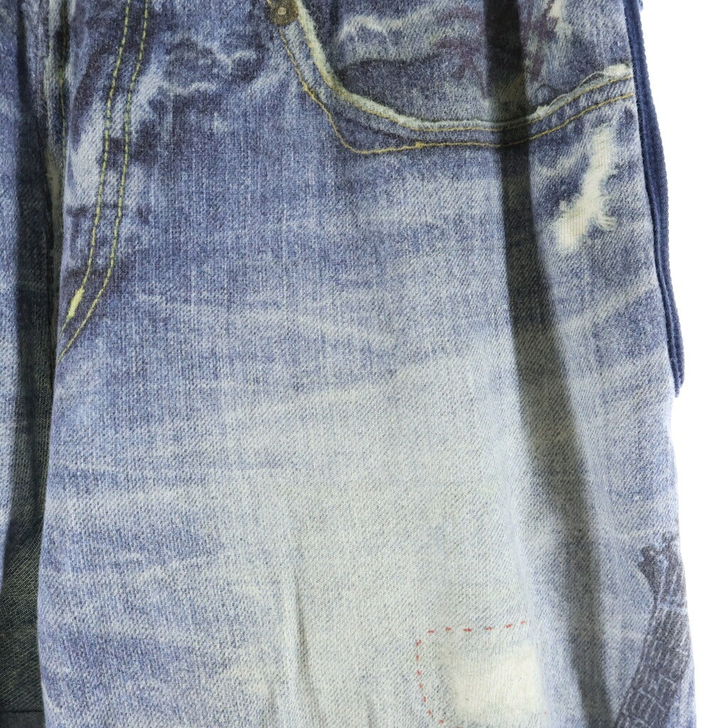 HYSTERIC GLAMOUR(ヒステリックグラマー) GUITAR GIRL ギターガール 転写プリント スウェットパンツ インディゴ レディース 02221CP07
