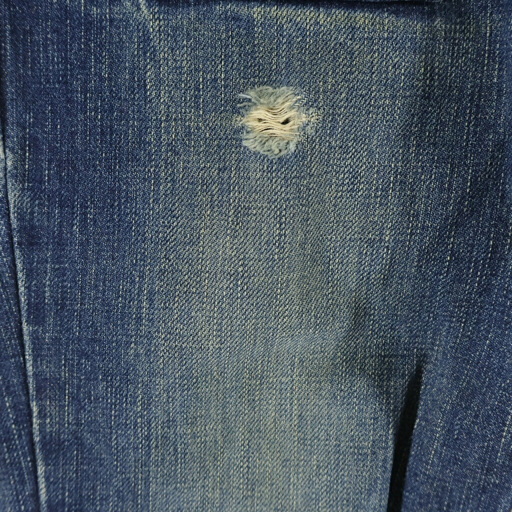 HYSTERIC GLAMOUR(ヒステリックグラマー) 00s KLNKY JEANS ダメージ加工 フロントボタンフライ フレア デニムパンツ インディゴ 2AP-4313