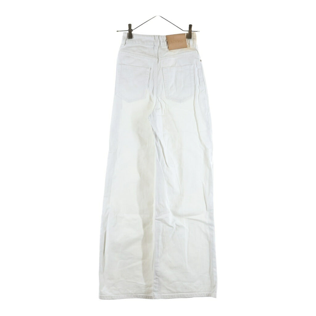 LOEWE(ロエベ) 24SS Cotton Denim Pants コットン ボタンフライ デニムパンツ ホワイト S540Y11X74