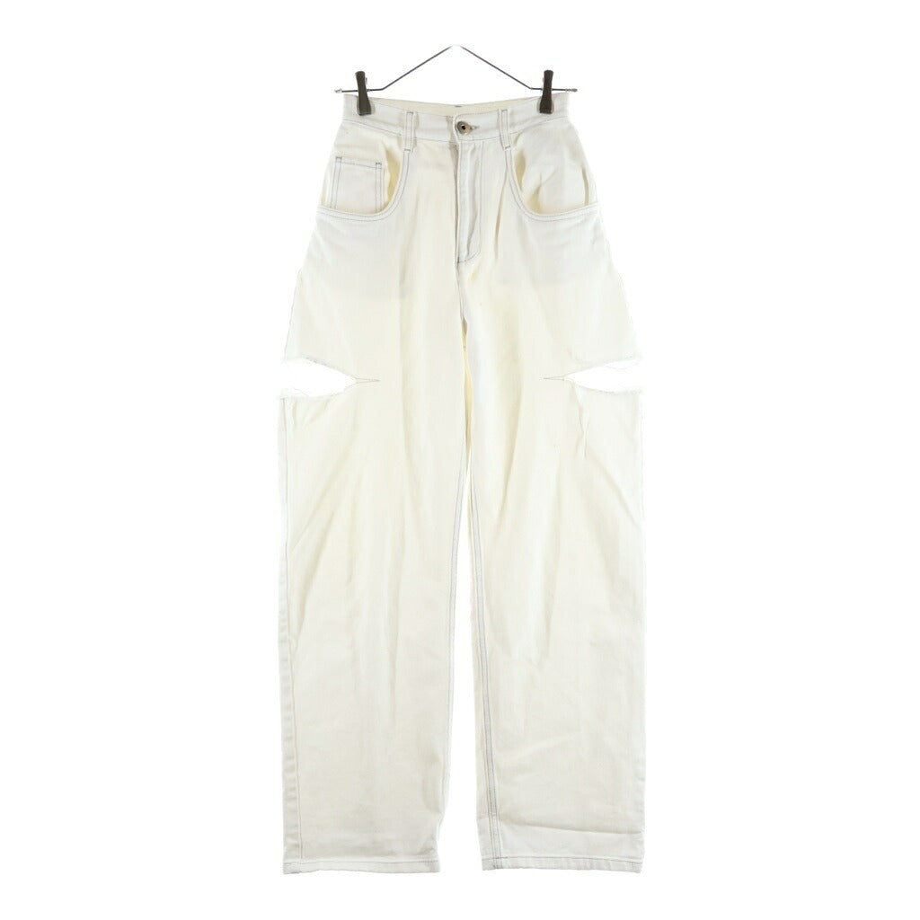 Maison Margiela(メゾンマルジェラ) 24SS Denim Pants スラッシュディテール デニムパンツ ホワイト S51LA0106 S47399