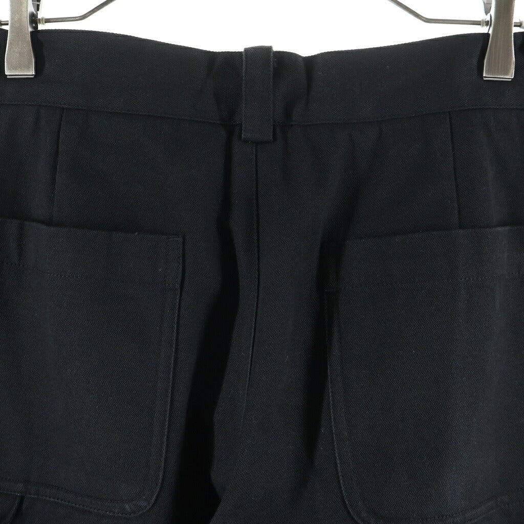 JIYONGKIM(ジヨンキム) 23AW SUN-BLEACHED DOUBLE KNEE TROUSERS ダブルニー ロングパンツ ブラック JK23AWPA09