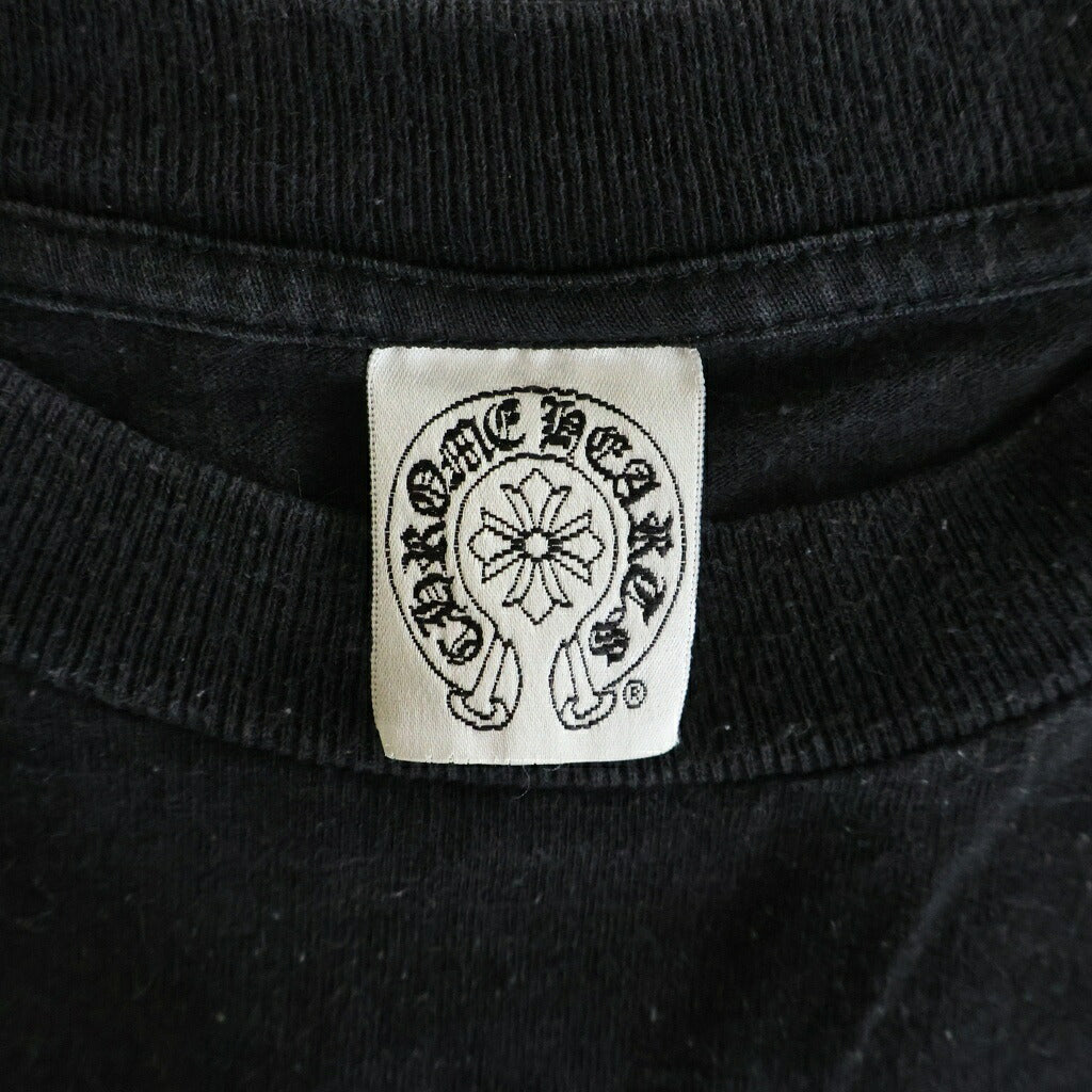 CHROME HEARTS(クロムハーツ) OLD Back Scroll Label Elbow CH PLS LS TEE オールド バック スクロールラベル エルボー CHプラス プリント ロングスリーブ 長袖Tシャツ カットソー ブラック