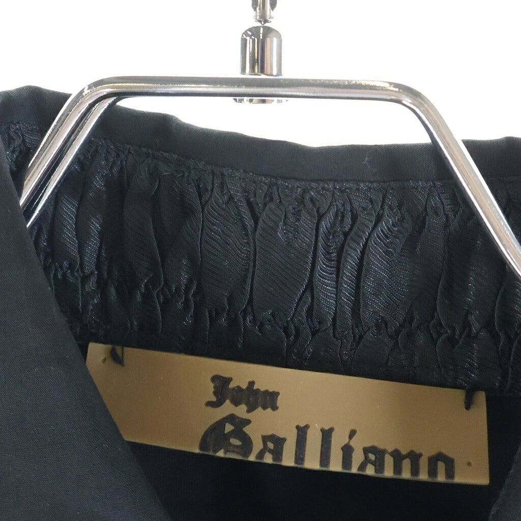 John Galliano(ジョン ガリアーノ) Graphic LS Shirt グラフィックプリント ロングスリーブ 長袖シャツ ブラック AUM304S