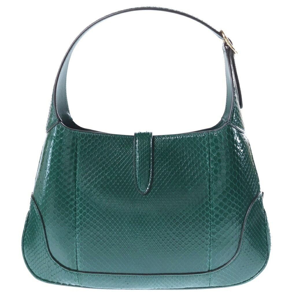 GUCCI(グッチ) Jackie Shoulder Bag ジャッキー パイソンレザーハンドバッグ グリーン 550152