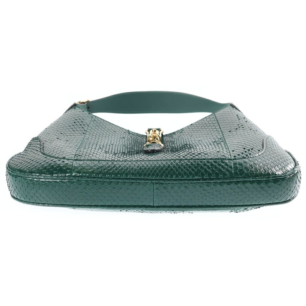 GUCCI(グッチ) Jackie Shoulder Bag ジャッキー パイソンレザーハンドバッグ グリーン 550152