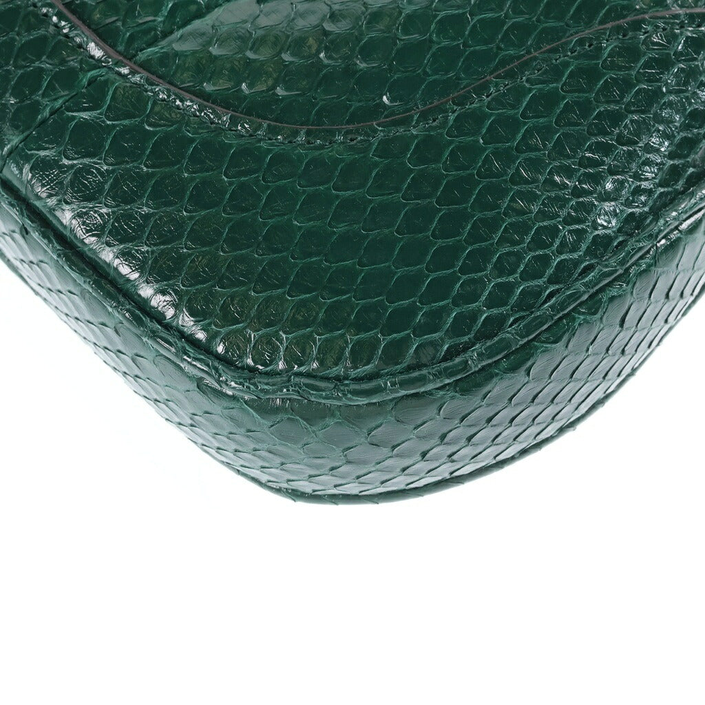 GUCCI(グッチ) Jackie Shoulder Bag ジャッキー パイソンレザーハンドバッグ グリーン 550152
