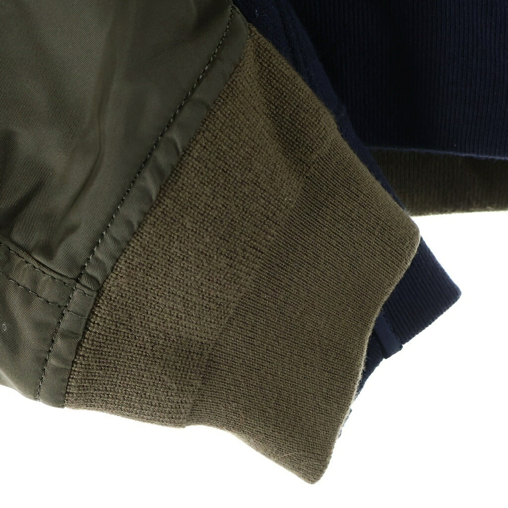 Sacai(サカイ) 26SS Docking Sponge Sweat Hoodie Jacket ドッキング スウェット フーディ ジャケット ネイビー/カーキ 26-08343