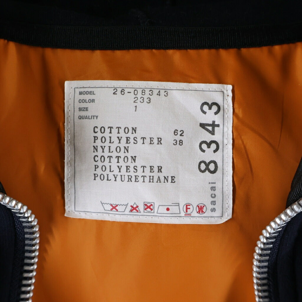 Sacai(サカイ) 26SS Docking Sponge Sweat Hoodie Jacket ドッキング スウェット フーディ ジャケット ネイビー/カーキ 26-08343
