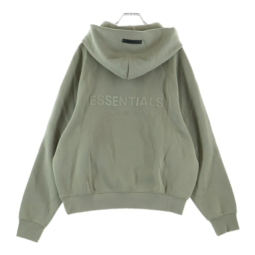 FEAR OF GOD ESSENTIALS(フィアオブゴッド エッセンシャルズ) HOODIE バックラバーロゴ プルオーバースウェットパーカー フーディー カーキ