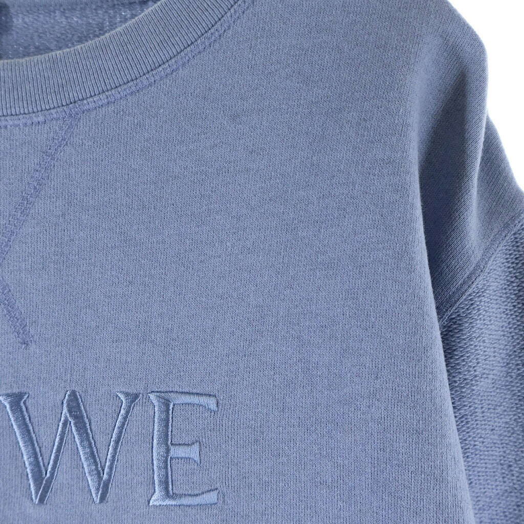 LOEWE(ロエベ) Anagram Sweatshirt アナグラム ロゴ刺繍 クルーネックスウェットトレーナー ブルー S359341XA8
