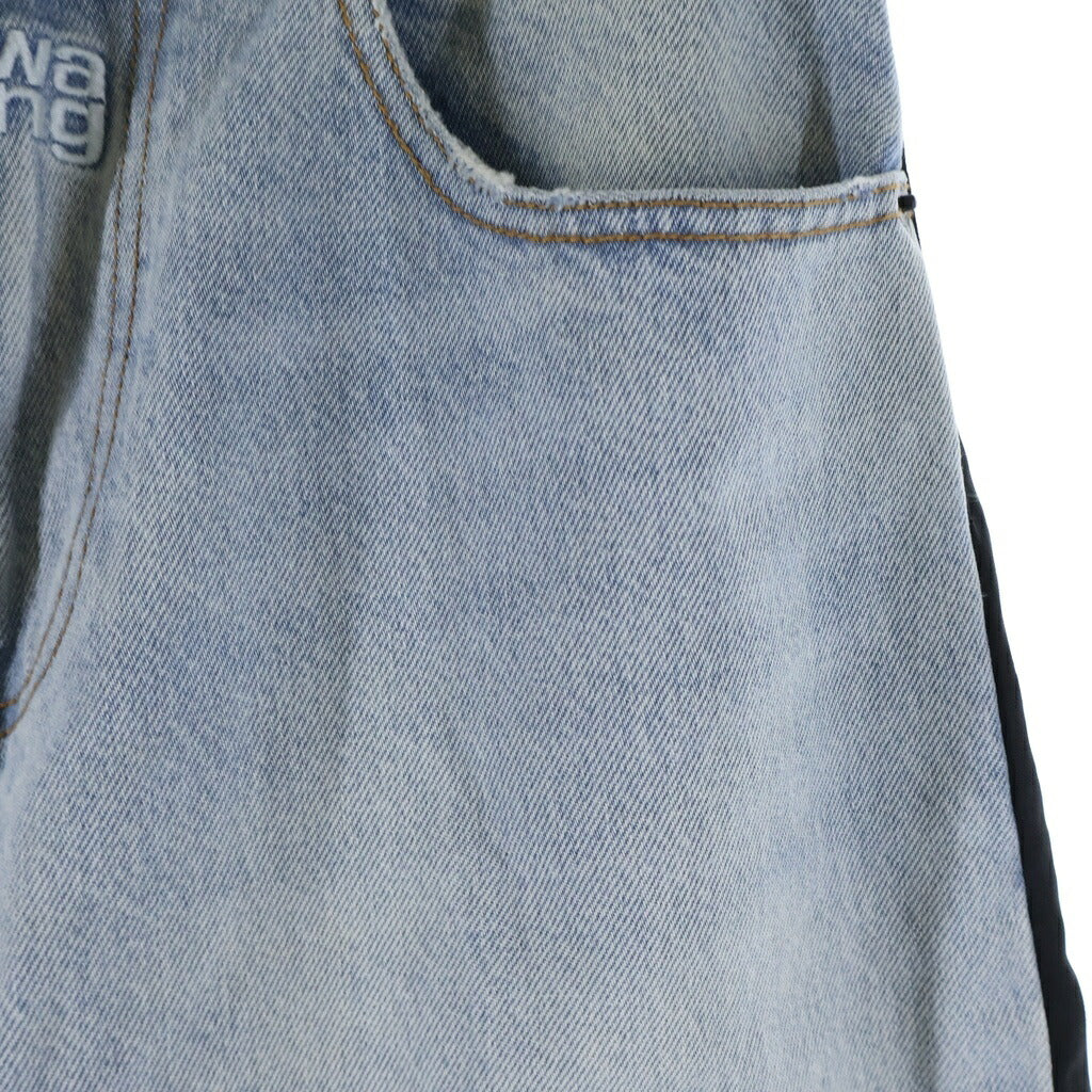 ALEXANDER WANG(アレキサンダーワン) 2 Tone Denim Pants ナイロン切替 デニムパンツ インディゴ