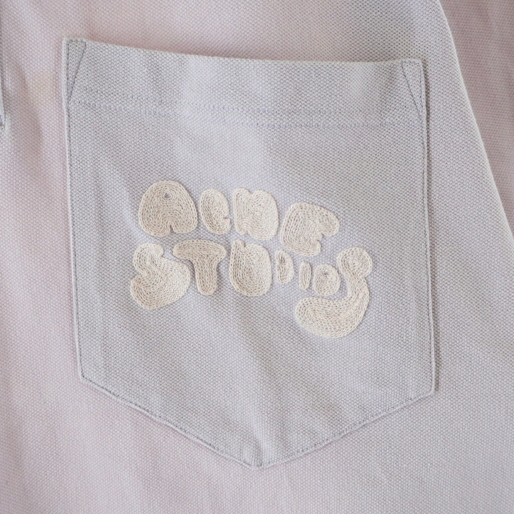 Acne Studios(アクネ ストゥディオズ) Bubble Logo Polo T-Shirt 半袖ポロシャツ パープル BL0326- FN-MN-TSHI000425 BL0326