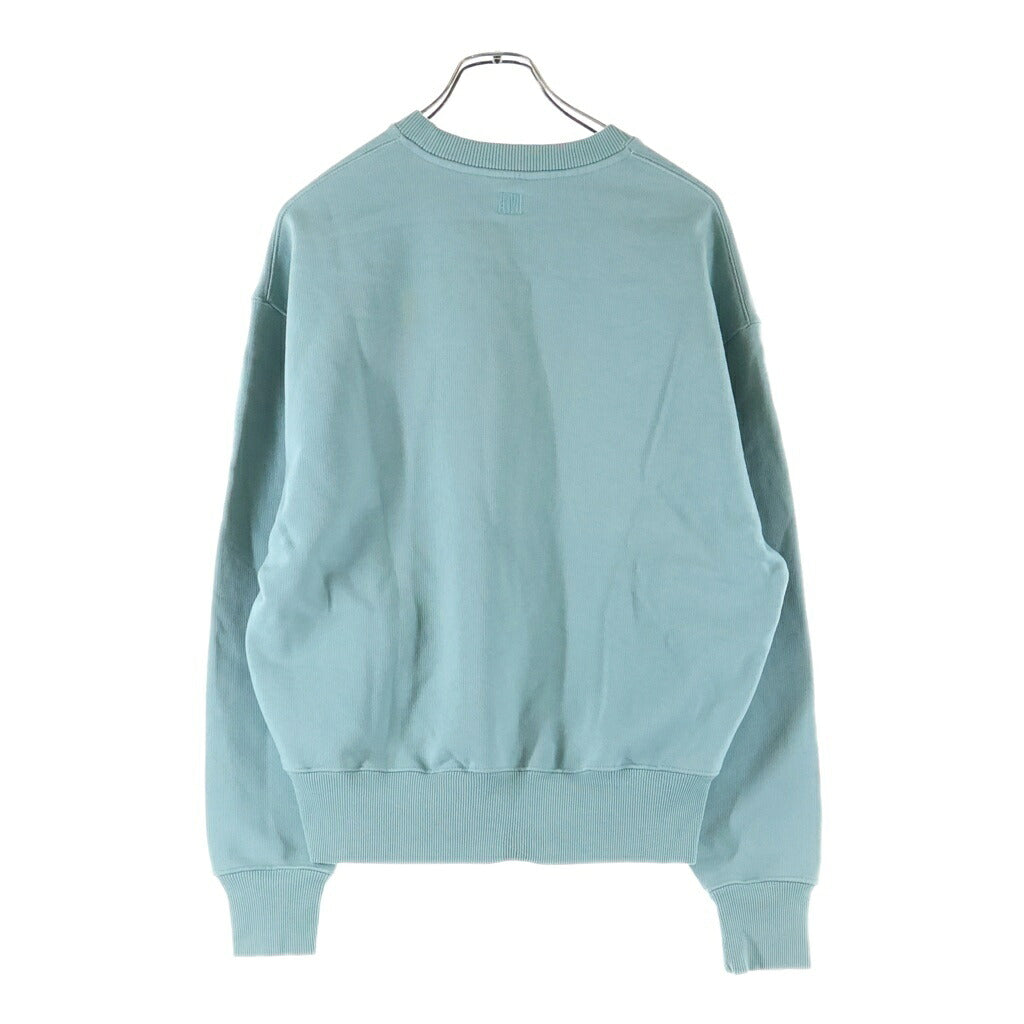 AMI Alexandre Mattiussi(アミアレクサンドルマテュッシ) Sweatshirt ハートロゴ刺繍 クルーネックスウェットトレーナー グリーン A21HJ028.747