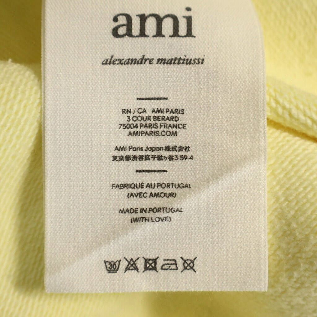 AMI Alexandre Mattiussi(アミアレクサンドルマテュッシ) Sweatshirt ハートロゴ刺繍 クルーネックスウェットトレーナー イエロー E22USW002.747