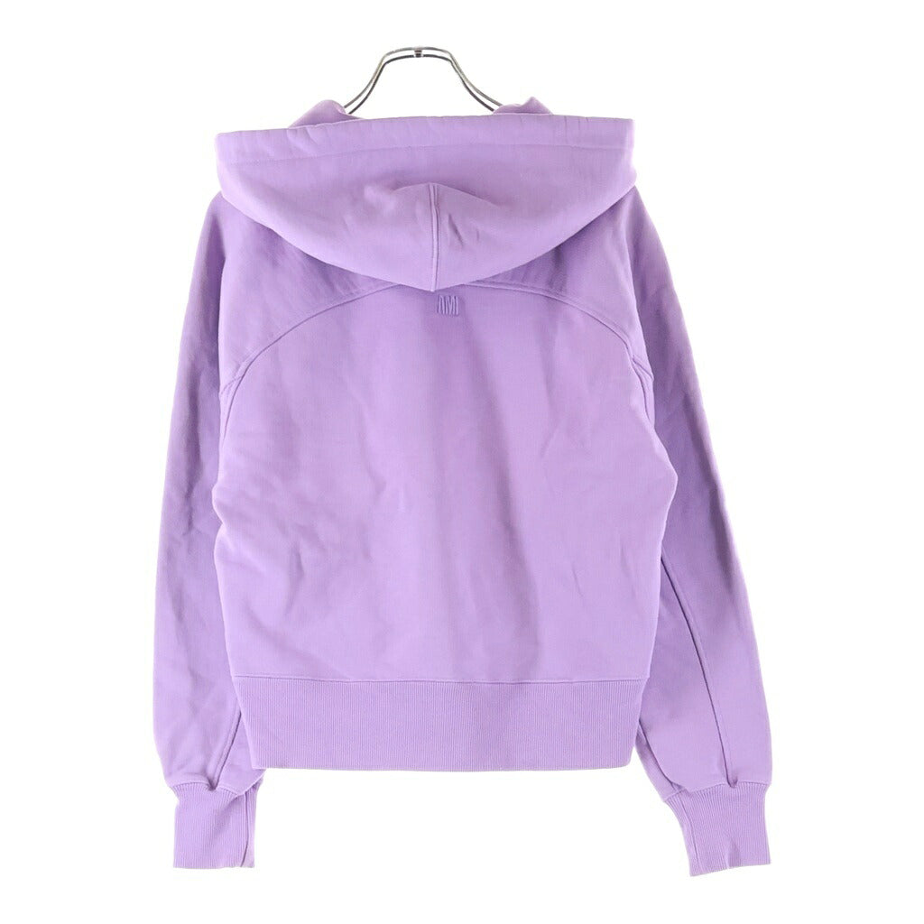 AMI Alexandre Mattiussi(アミアレクサンドルマテュッシ) Hoodie ハートロゴ刺繍 プルオーバースウェットパーカー フーディー パープル E21FJ058.747