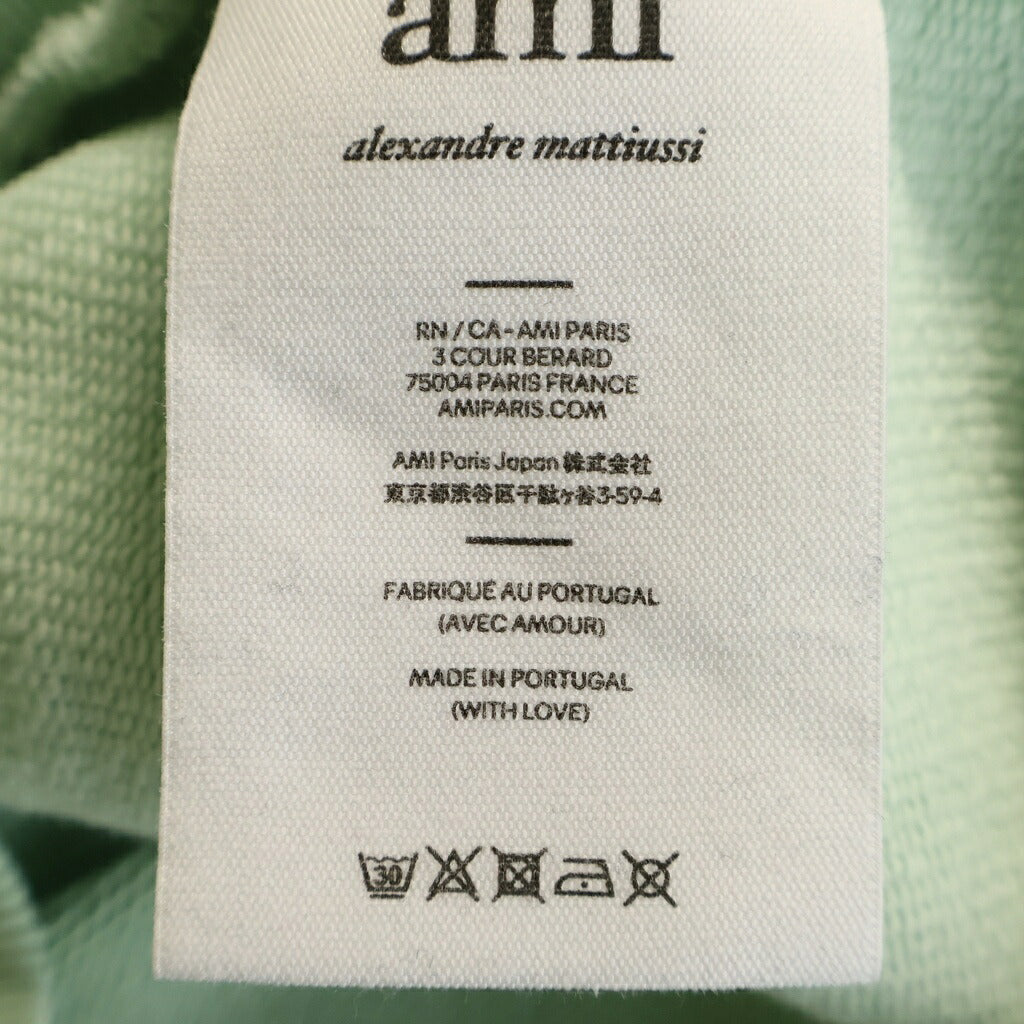 AMI Alexandre Mattiussi(アミアレクサンドルマテュッシ) Zip Up Hoodie ハートロゴ刺繍 ジップアップスウェットパーカー フーディー グリーン E22USW402.747