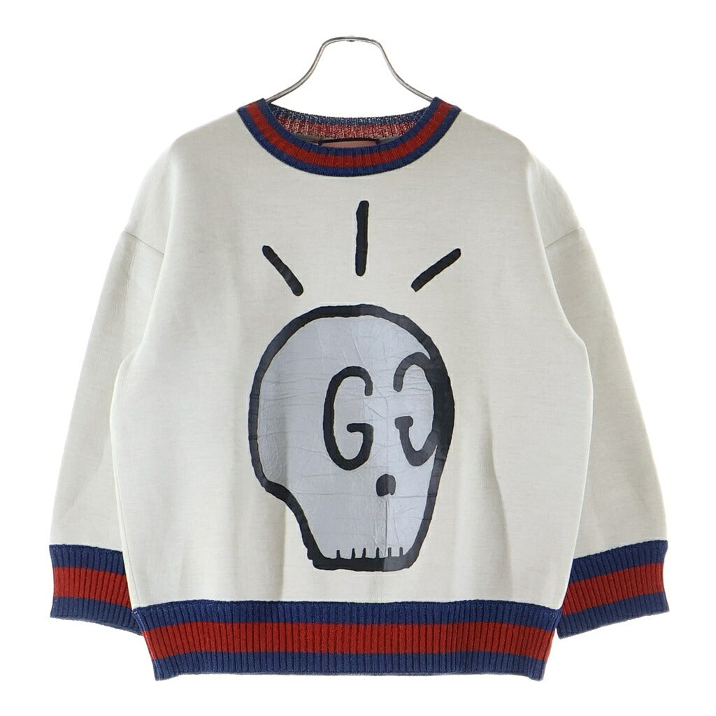 GUCCI(グッチ) Neoprene Ghost Oversized Sweatshirt ゴースト クルーネックスウェットトレーナー グレー 422724 X5G89