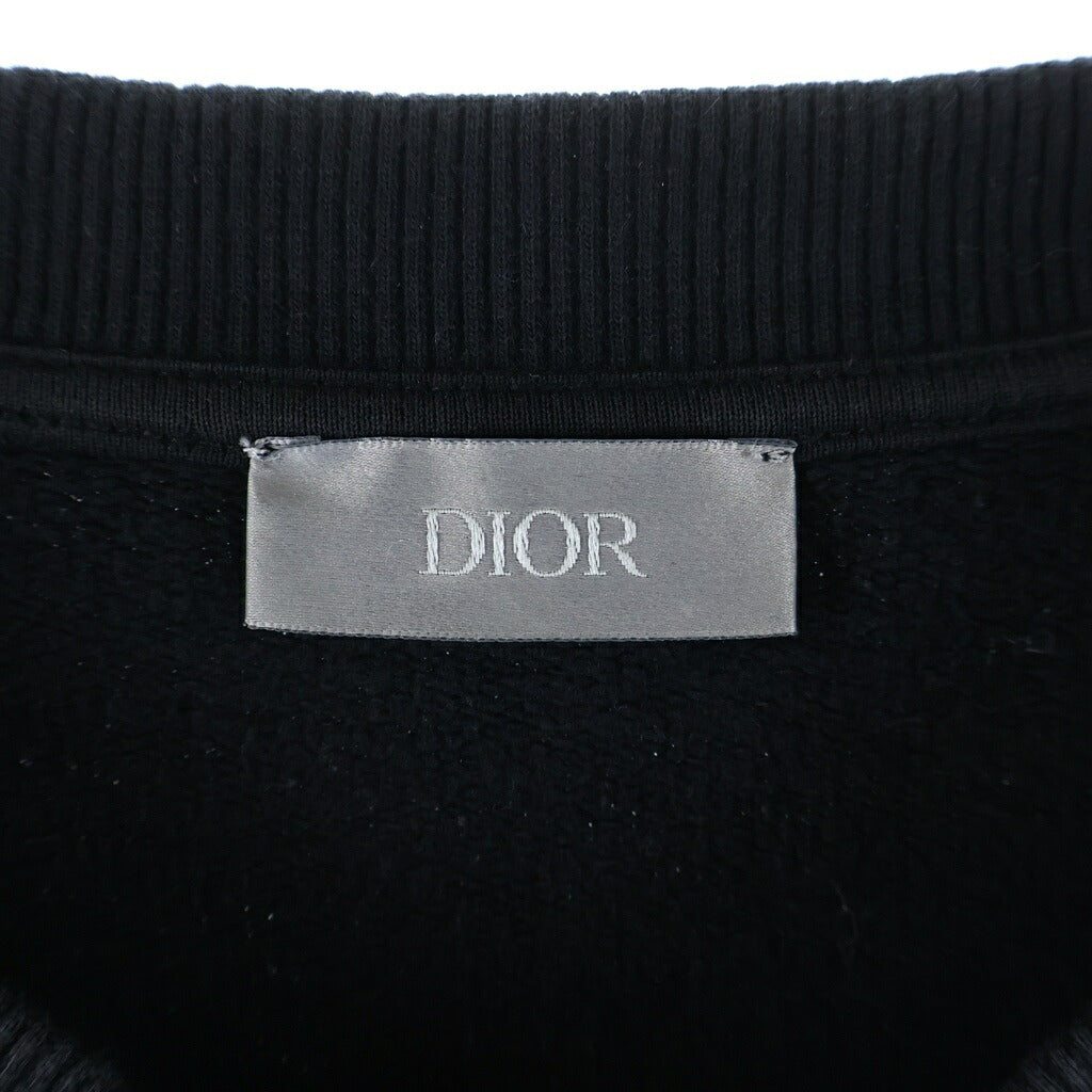 DIOR(ディオール) SHAWN STUSSY Bee Sweatshirt ショーンステューシー ロゴ刺繍 クルーネックスウェットトレーナー ブラック 033J603C0531