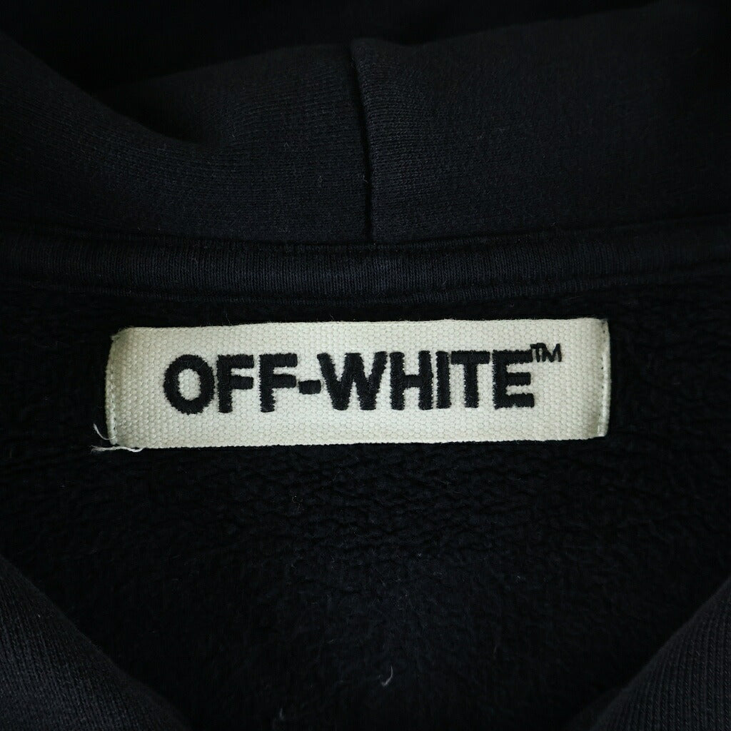 OFF-WHITE(オフホワイト) 16AW Zip Up Hoodie ロゴパッチ ジップアップスウェットパーカー フーディー ブラック