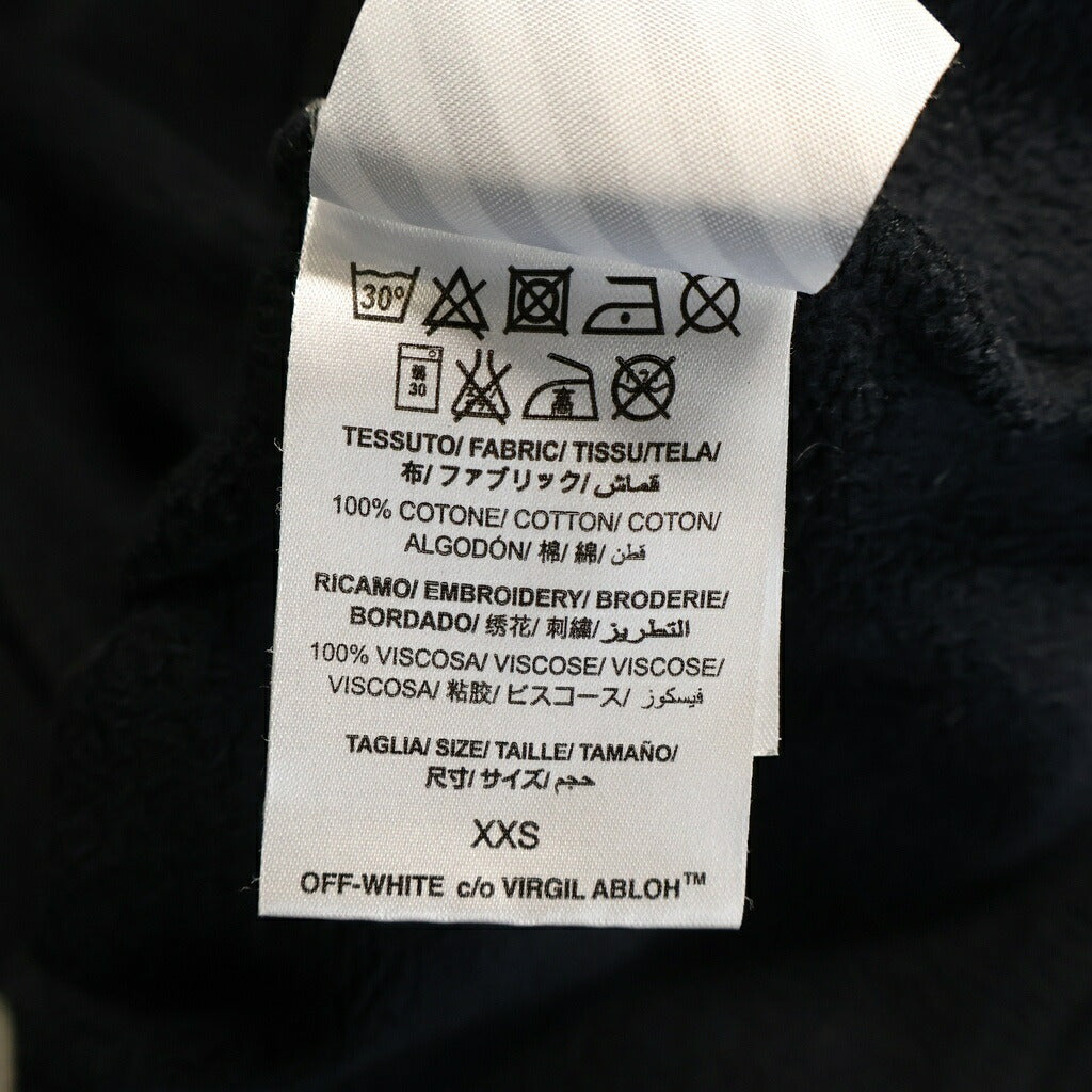 OFF-WHITE(オフホワイト) 16AW Zip Up Hoodie ロゴパッチ ジップアップスウェットパーカー フーディー ブラック