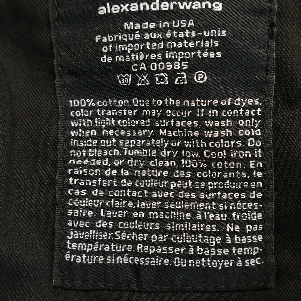 ALEXANDER WANG(アレキサンダーワン) Denim Short Pants ダメージ加工 デニムショーツ ハーフパンツ グレー レディース