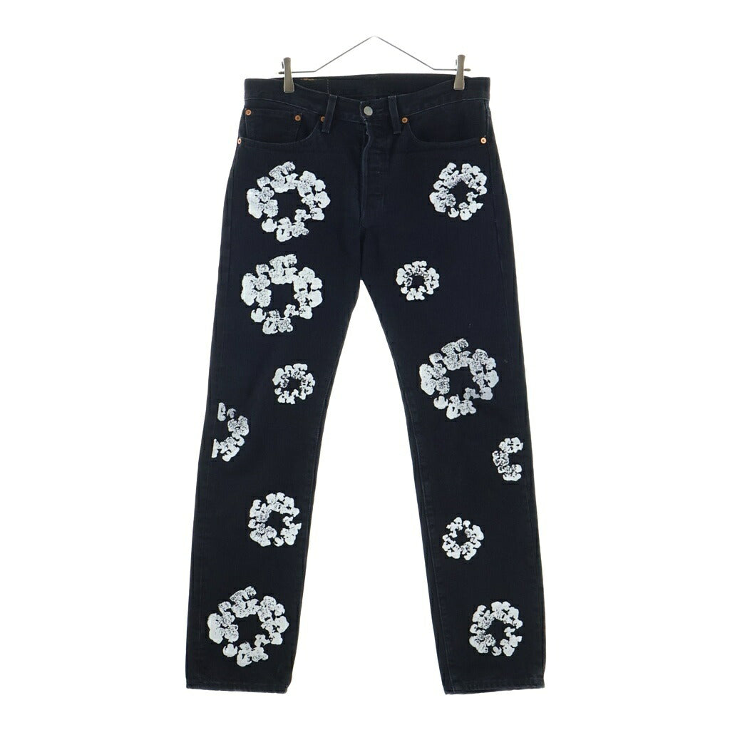 DENIM TEARS(デニムティアーズ) Levi's 501 Denim Pants リーバイス 花柄デニムパンツ ブラック PC9-A1592-0003