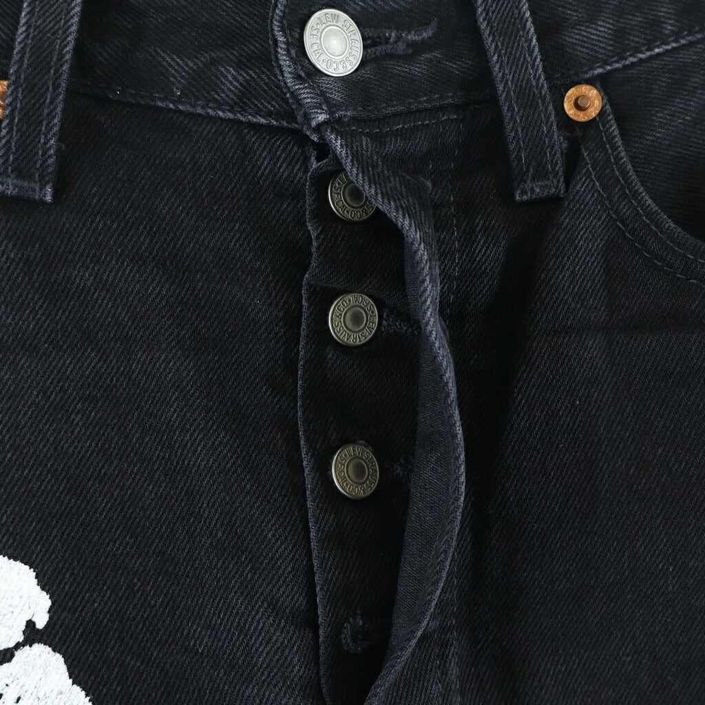 DENIM TEARS(デニムティアーズ) Levi's 501 Denim Pants リーバイス 花柄デニムパンツ ブラック PC9-A1592-0003