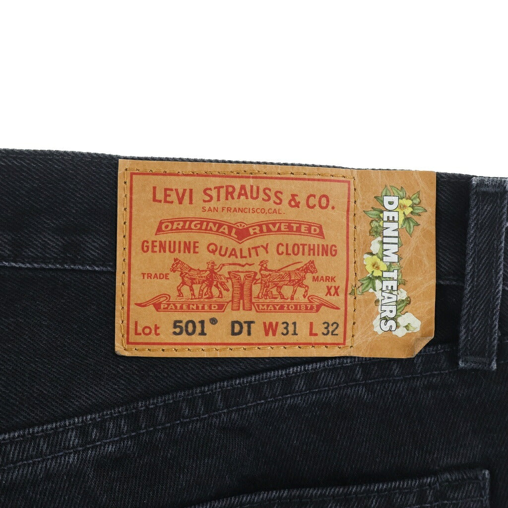 DENIM TEARS(デニムティアーズ) Levi's 501 Denim Pants リーバイス 花柄デニムパンツ ブラック PC9-A1592-0003