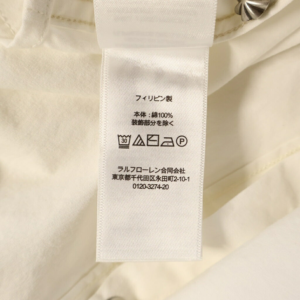 RRL(ダブルアールエル) コットンポプリン スナップボタンウエスタンシャツ ホワイト 782911286001