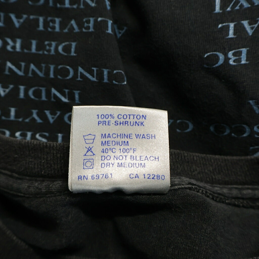 VINTAGE(ヴィンテージ) 90S HARRY CONNICK JR BLUE RED LIGHT 1991 ハリーコニックジュニア レッドライト・ブルーライト 両面プリント クルーネック半袖Tシャツ カットソー ブラック