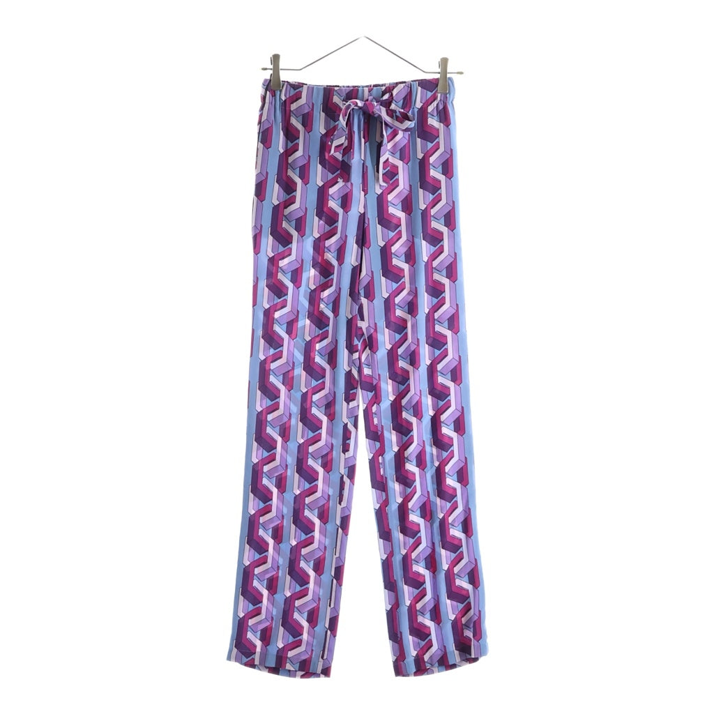 GUCCI(グッチ) イージーパンツ 総柄 シルク パープル マルチカラー 476654 レディース