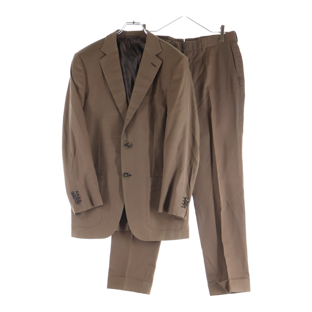 Ermenegildo Zegna(エルメネジルドゼニア) シングルセットアップ ジャケット×パンツ ブラウン コットン 0SU721 252525