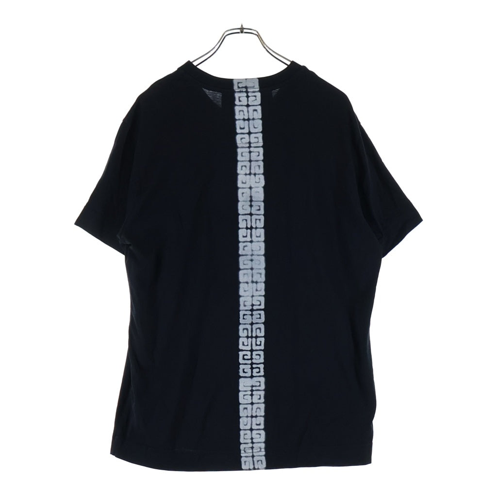 GIVENCHY(ジバンシィ) 4G ロゴ プリント クルーネック Tシャツ 両面Gロゴプリント コットン ブラック BM718B3Y6B