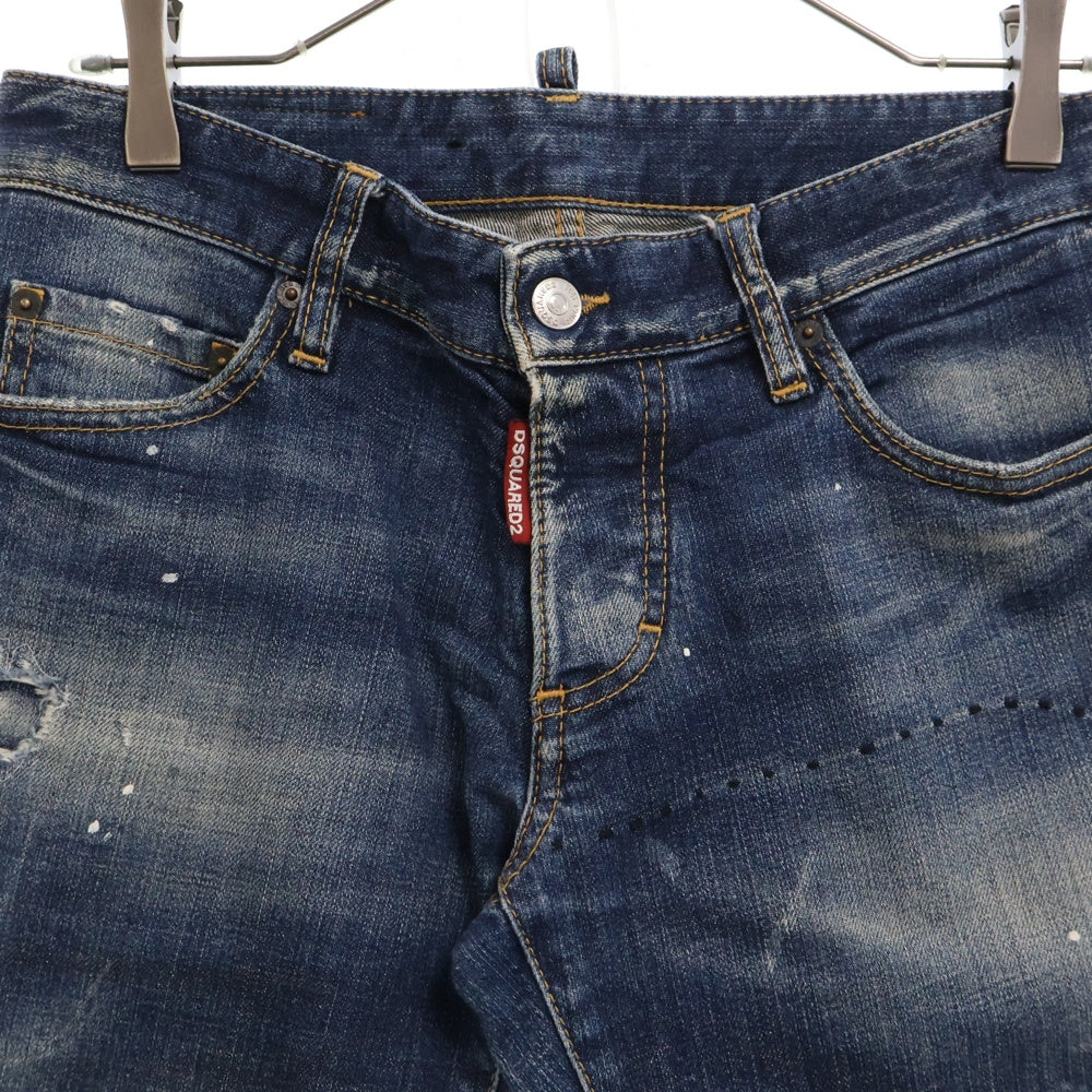DSQUARED2(ディースクエアード) ダメージ加工ウォッシュデニムパンツ 42 S71LA0964