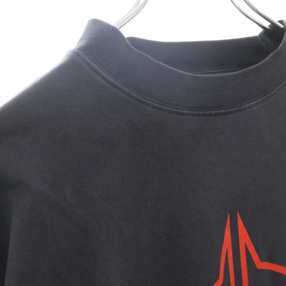 BALENCIAGA(バレンシアガ) 23AW Long Sleeve Metal T-Shirt メタルロゴ ロングスリーブカットソー 長袖Tシャツ ブラック/レッド 739027 TPVI2