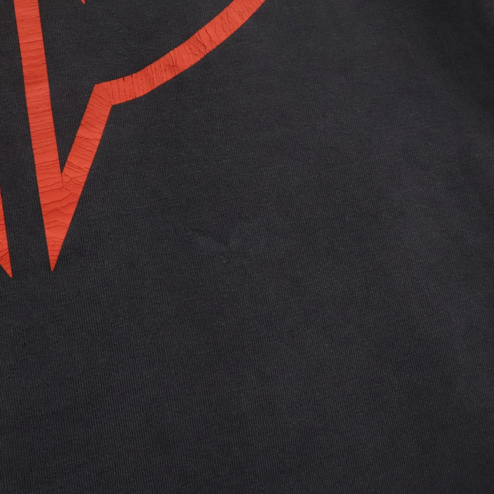 BALENCIAGA(バレンシアガ) 23AW Long Sleeve Metal T-Shirt メタルロゴ ロングスリーブカットソー 長袖Tシャツ ブラック/レッド 739027 TPVI2