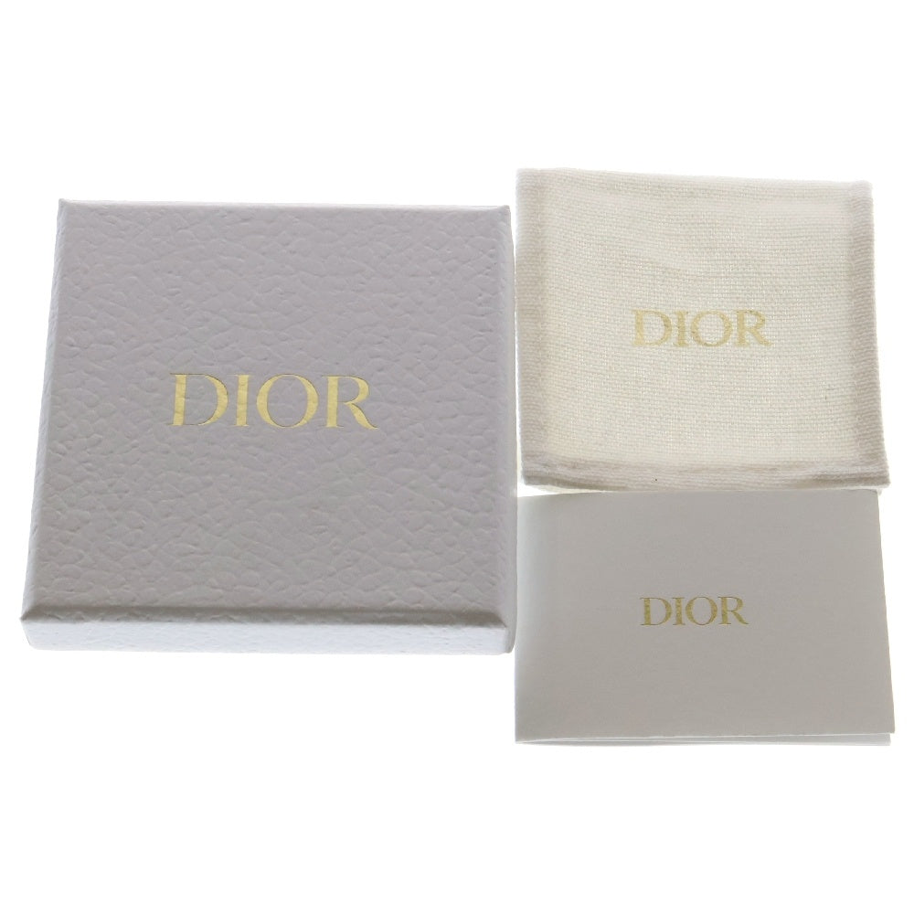 Christian Dior(クリスチャンディオール) CDロゴ ラインストーン リング GP L