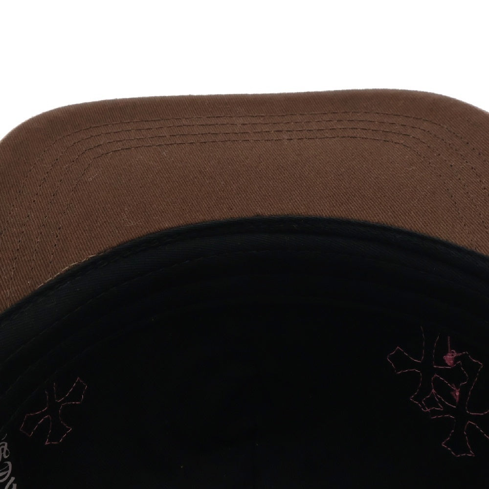 CHROME HEARTS(クロムハーツ) Cross Patch Baseball Cap クロスパッチベースボールキャップ 帽子 クロスボール CH刺繍 ブラウン/ピンク