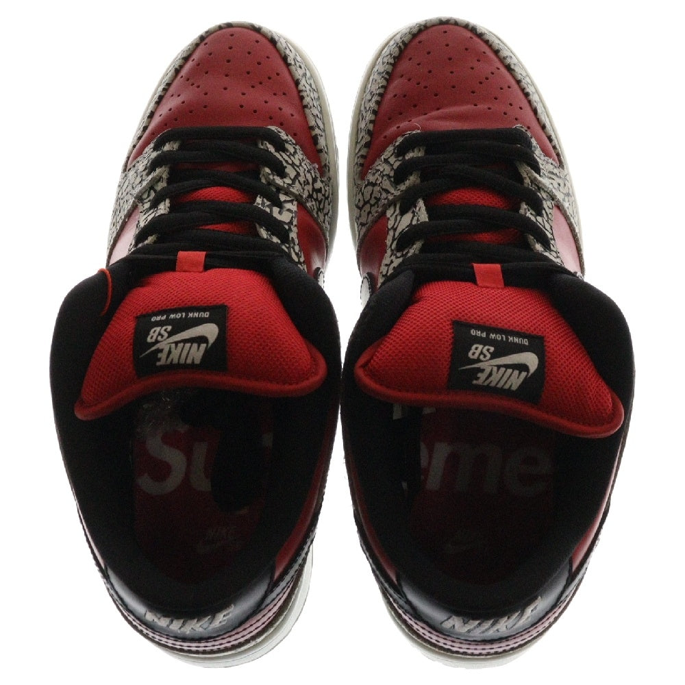 NIKE SB(ナイキエスビー) 12SS ×SUPREME DUNK LOW PREMIUM SB シュプリーム ダンク プレミアム ローカットスニーカー レッド US10/28.0cm 313170-600