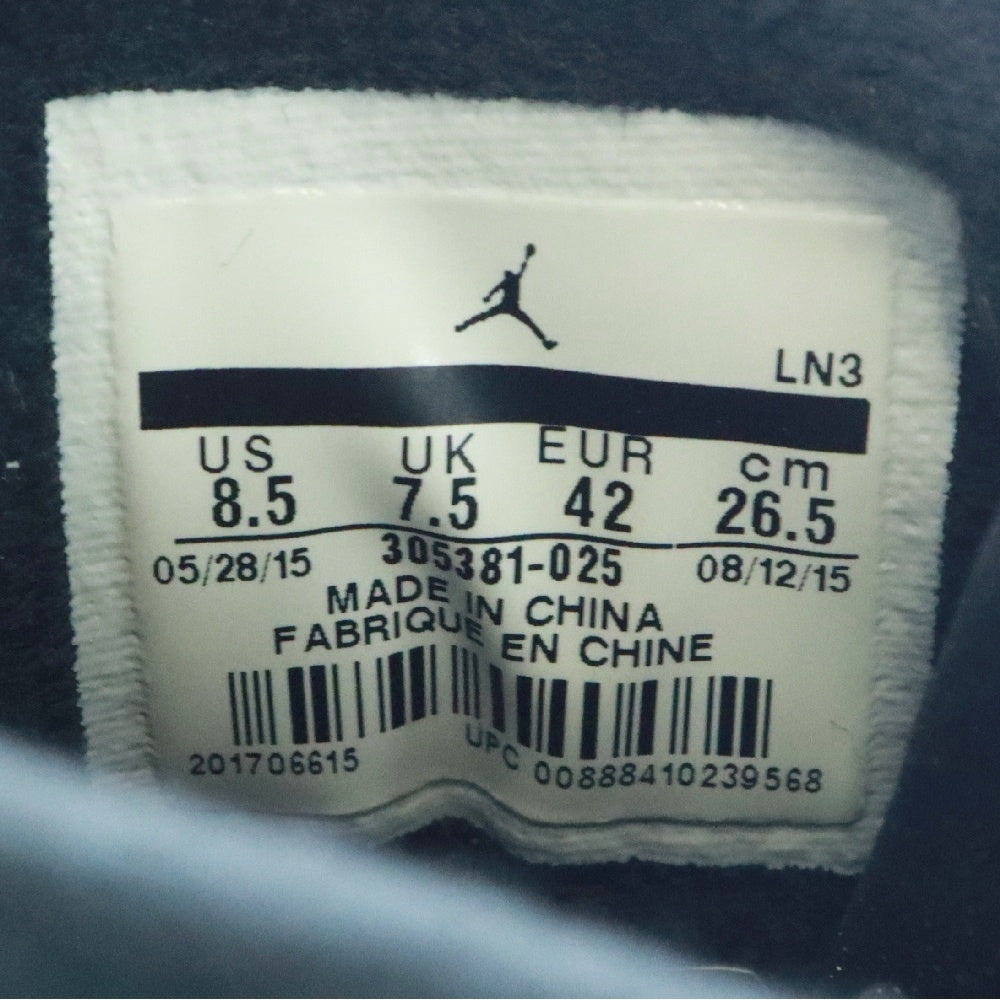 NIKE(ナイキ) AIR JORDAN 8 RETRO BLACK CEMENT 305381-025 エアジョーダン 8 レトロ ブラックセメント ブラック US8.5/26.5cm