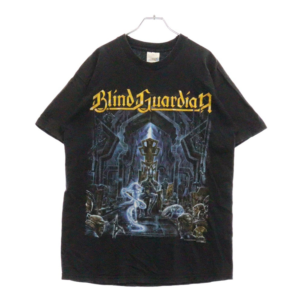 VINTAGE(ヴィンテージ) 90's BLIND GUADIAN 1998 TOUR SCREEN STARS ブラインドガーディアン プリント半袖Tシャツ ブラック